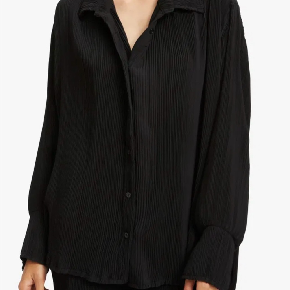 Good American Plisse Shirt